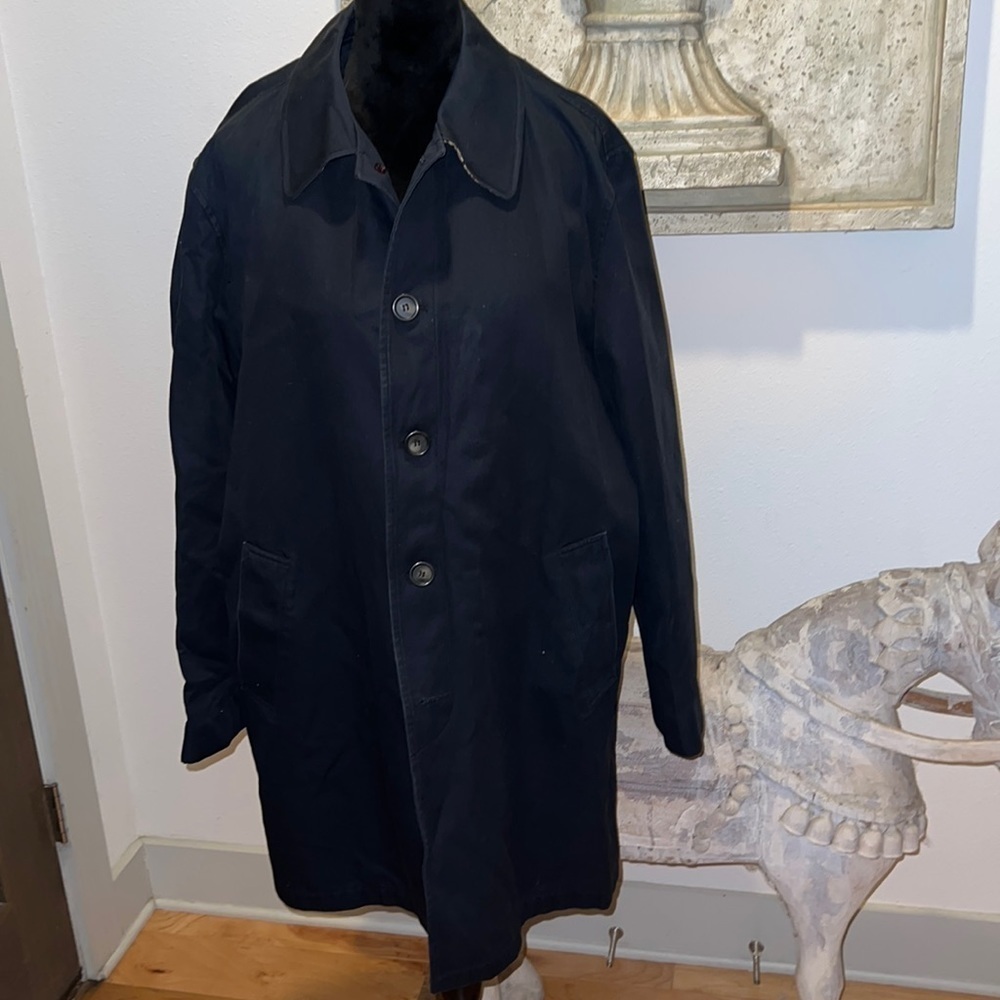 LAUREN Ralph Lauren Men’s Trench coat dark blue Sz L